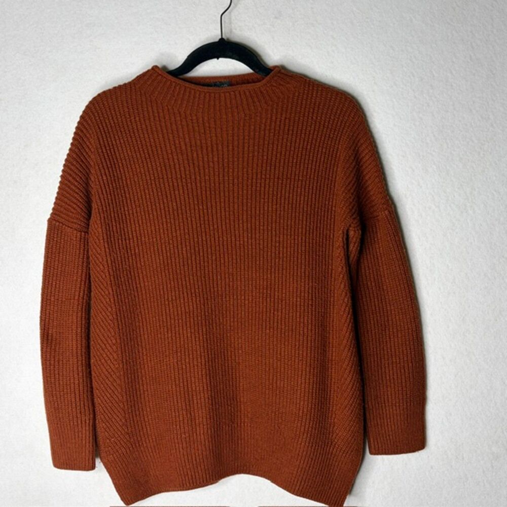 Topshop Rust Chunky Ribbed Oversized Sweater US 2